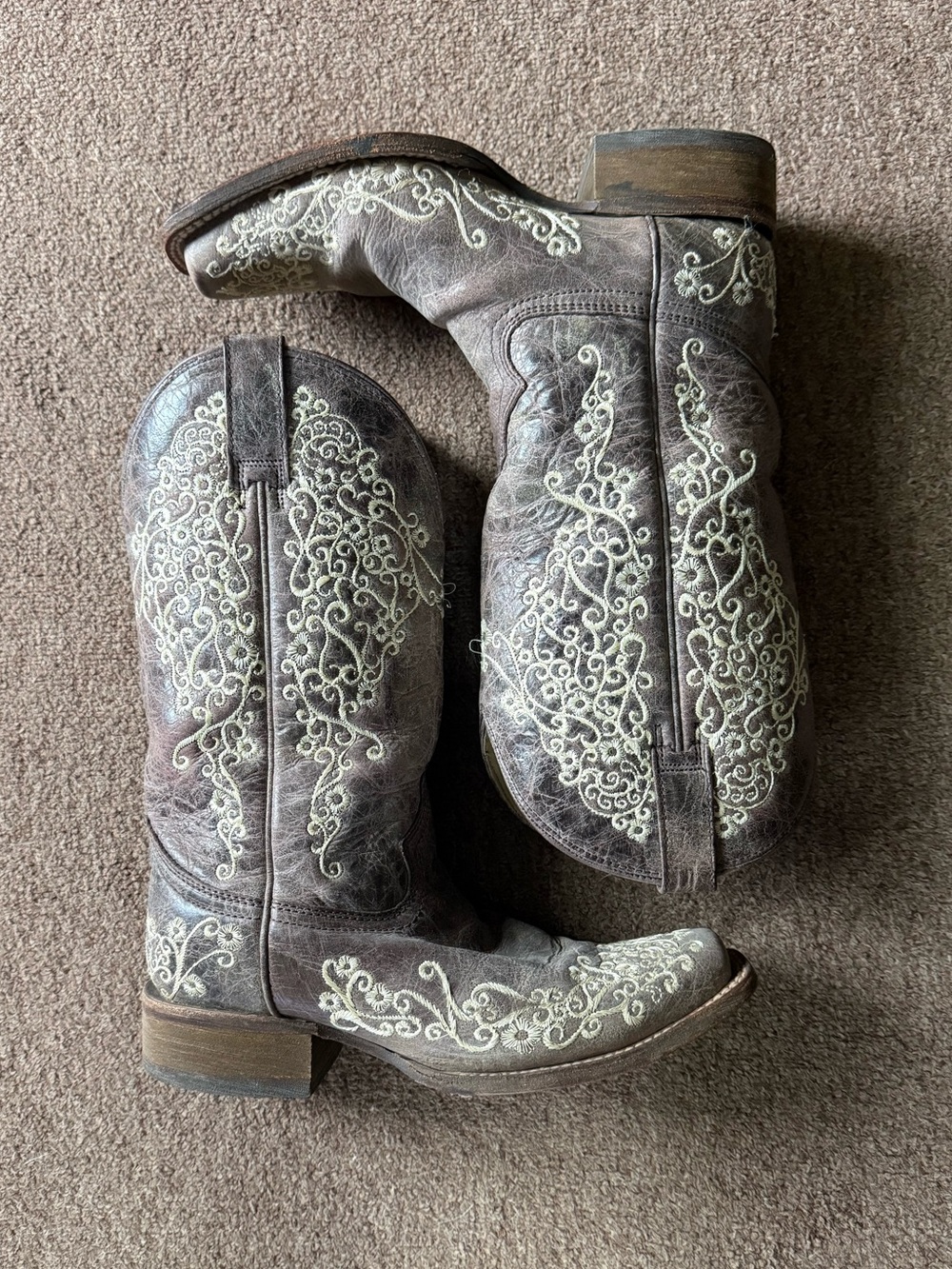 Corral Square Toe Floral Cowboy Boot